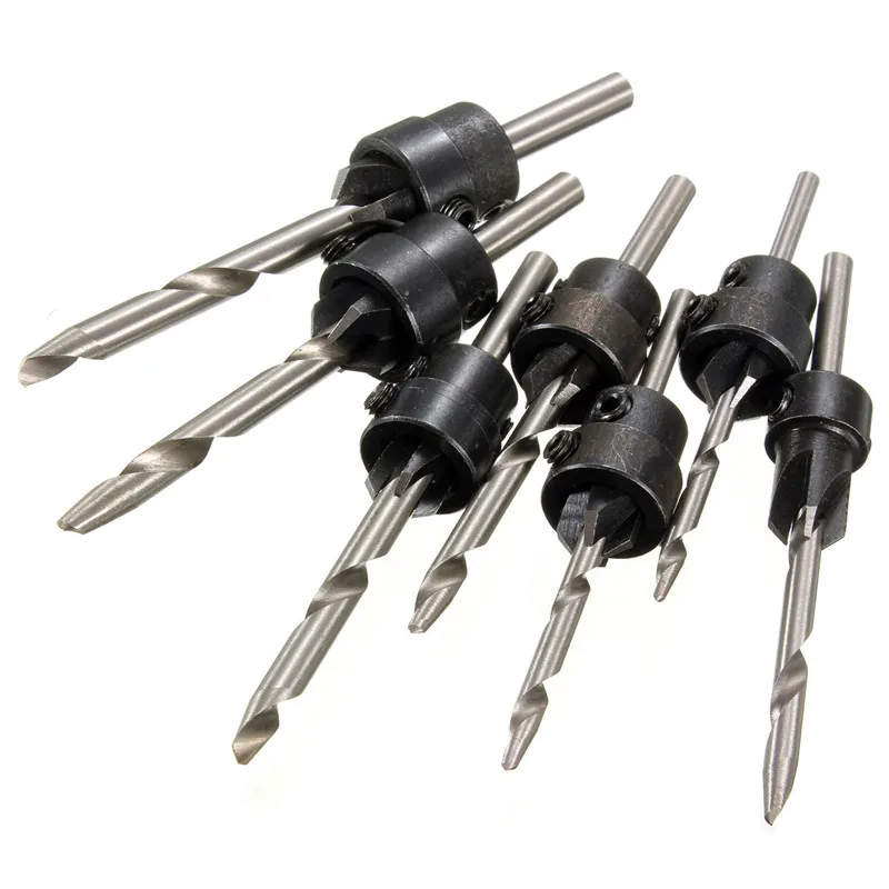 7Pcs/set Cordless drill Carpentry Countersink Drill Bit Set Woodworking Tools #5 #6 #7 #8 #9 #10 #11 #12 HSS Wood Drilling