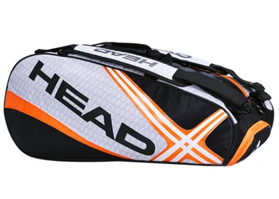 Головной Теннис Сумка для ракеток большой емкости 6-9 теннисный рюкзак бадминтон Gymbag Сквош ракетка мешок с разделенными обувь мешок 73*23*30 - Цвет: Orange