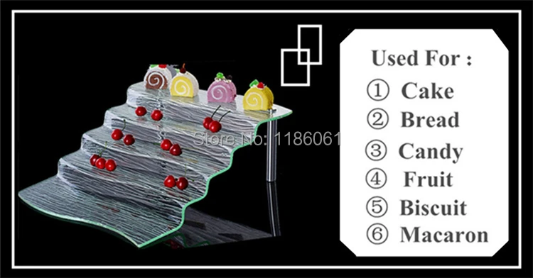 Пять ярусов акриловый свадебный торт пластик нержавеющая буфет кекс вечерние подставка для хлеба фрукты полка держатель дисплей Bolo Prateleira