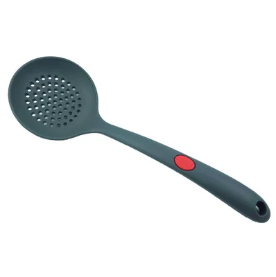 Strainer Grey Премиум силиконовые наборы инструментов для приготовления пищи Кухонные принадлежности кухонная посуда/Тернер дуршлаг ситечко для супа рисовая ложка - Цвет: Strainer Grey