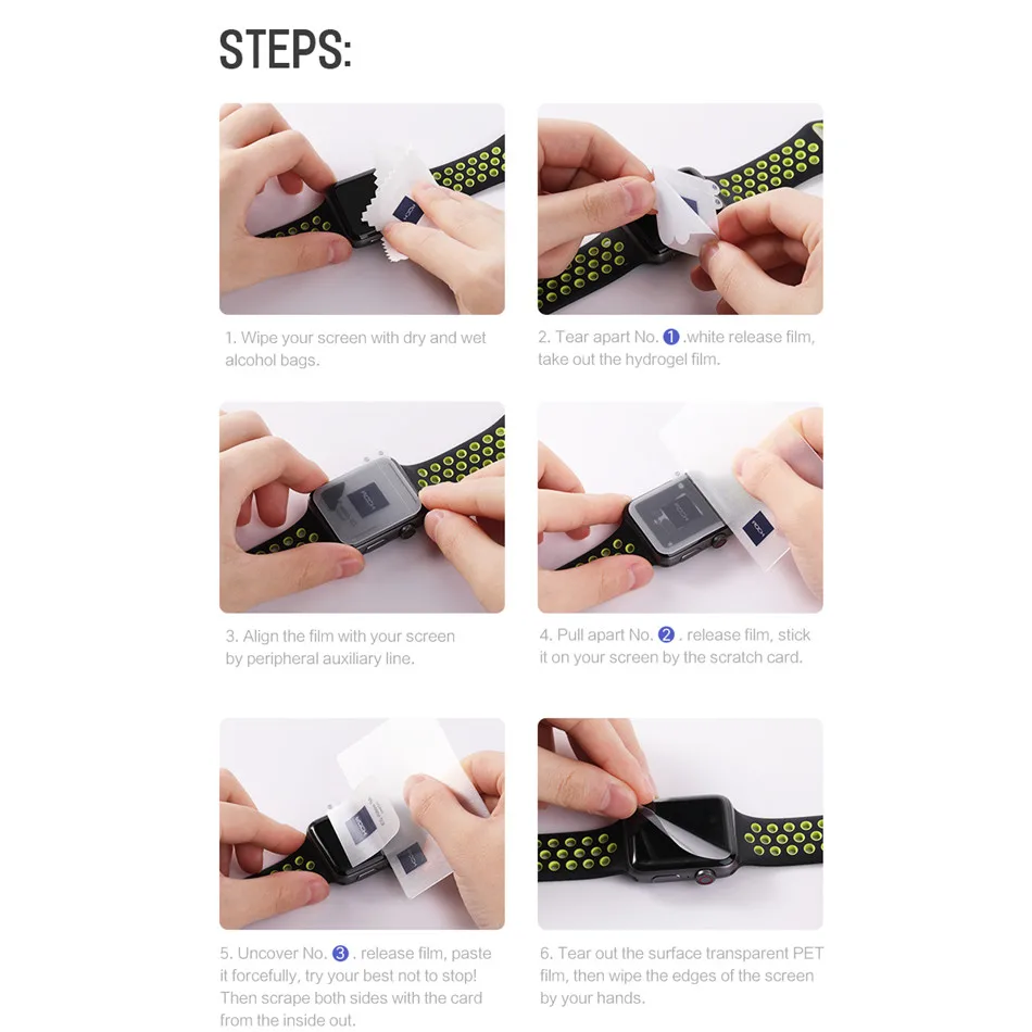 Rock 0.4mm Hydrogel Screen Protectors for iWatch Serise 412