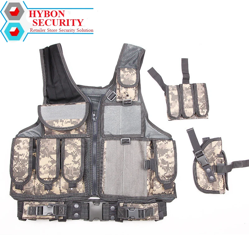

HYBON Security Men Military Tactical Vest Paintball Camouflage Molle CS Outdoor Clothing Hunting Vest Shooting Plate Carrier