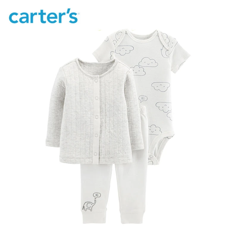 Carters 3 Piece Little Cardigan Set Soft cotton bodysuit Carters 3 Piece Little Cardigan Set Soft cotton bodysuit