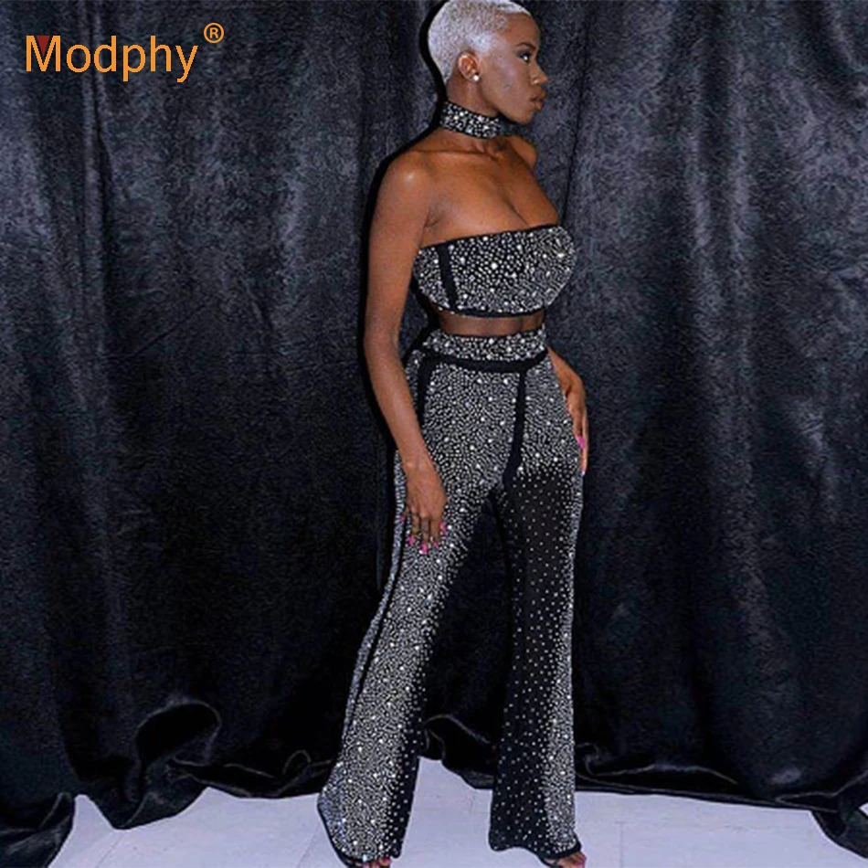 

Modphy 2018 Summer New Bandage Set 2 Piece Two-piece Sleeveless Tops Pants Women's Set Club Celebrity Party Set