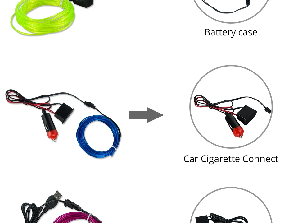 1M 2M EL Wire Neon Tape light (7)