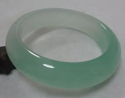

0155 FASHION BEAUTIFUL CHINA EMERALD GREEN JADE GEMS BANGLE BRACELET