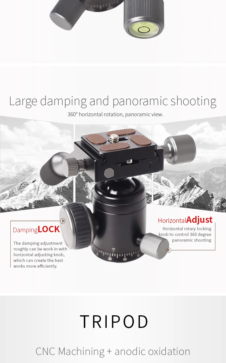 XILETU FM5C-MINI алюминиевый стабильный штатив настольного типа и шаровая Головка для цифровой камеры беззеркальная камера смартфон