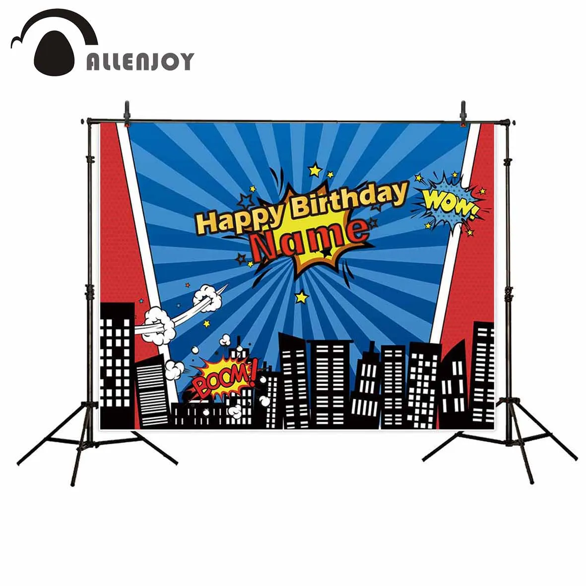

Allenjoy background for photo studio superhero custom birthday banner backdrop photocall for a photo shoot photobooth