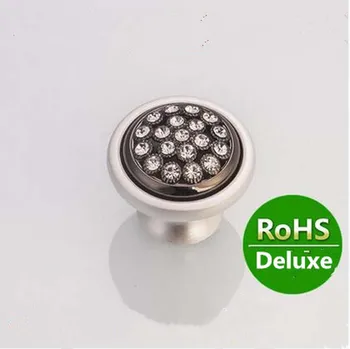 

silver white diamond drawer kitchen cabinet knob handle k9 crystal dresser cupboard door pull black furniture decoration knobs