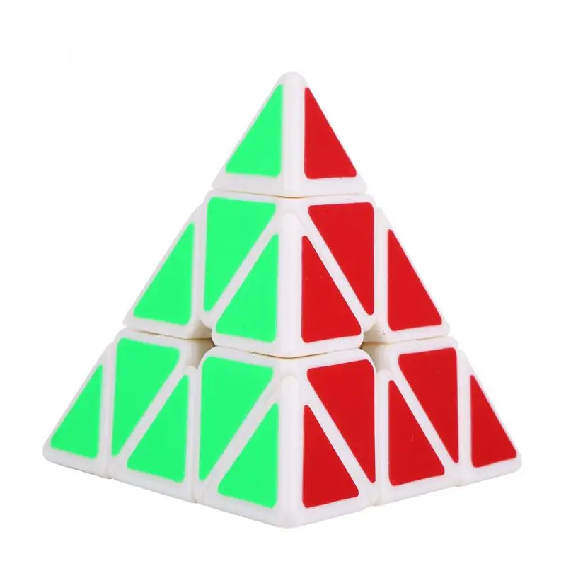 Головоломка "Пирамида Рубика" волшебный кубик-головоломка треугольник профессиональная скоростная игра с круткой детская игрушка взрослые Обучающие игрушки, подарки для детей - Цвет: Белый