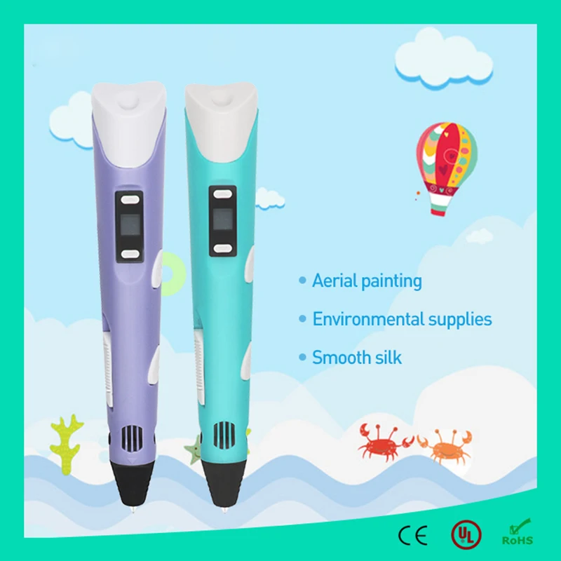 

1.75mm ABS/PLA DIY 3D Printing Pen LED/LCD Screen 3D Pen Painting Pen Creative Toy Gift For Kids Design Drawing New