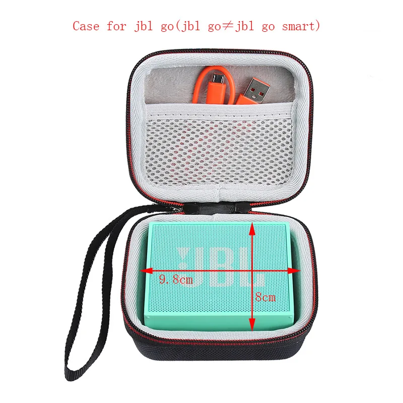 Беспроводной Bluetooth жесткий EVA чехол для колонок с сетчатым карманом для JBL GO для кабелей зарядного устройства ремешок на молнии сумка для рук