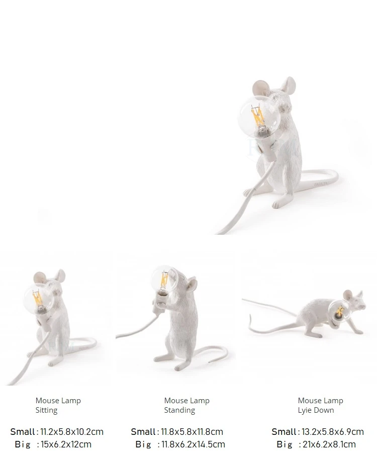 Постмодерн мини SELETTI мышь милые ночные светильники Смола животное ...