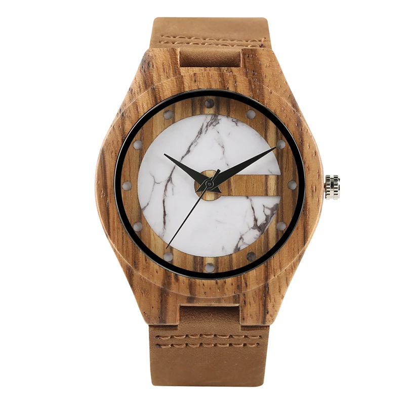 

Handmade Nature Wood Bamboo Luxury Trendy Genuine Leather Strap Men Quartz Wrist Watch Women Gift Relogio Masculino Feminino