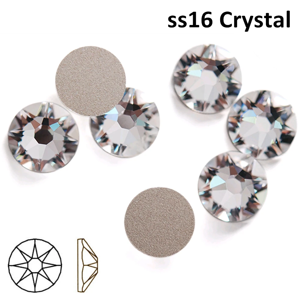 1440 шт./лот, AAA китайские высококачественные ss16(3,8-4,0 мм) кристальные/прозрачные стразы для дизайна ногтей