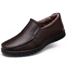 Mode Automne Hiver Chaussures Hommes de Business Flats Chaud Cheville Bottes Hommes De Fourrure Chaussures Slip sur Synthétique En Cuir Bottes N8823