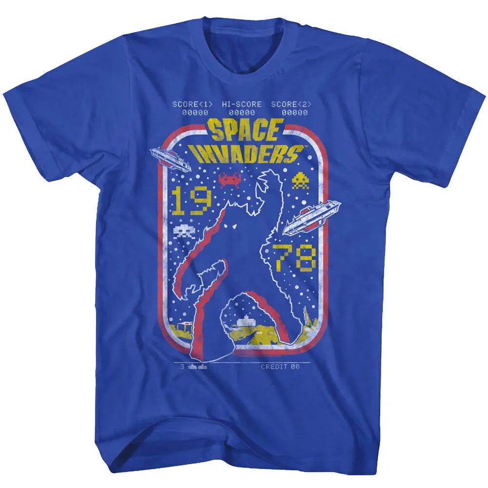 

Space Invaders Alien Arcade Game Men's T Shirt Opening Screen Hi-Score Taito Top