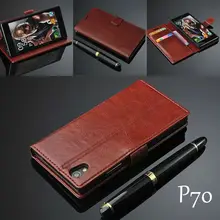 For lenovo p70 p 70 case cover basiness Luxury flip leather case for lenovo p70 p70t Crazy horse wallet Phone Bags Cases