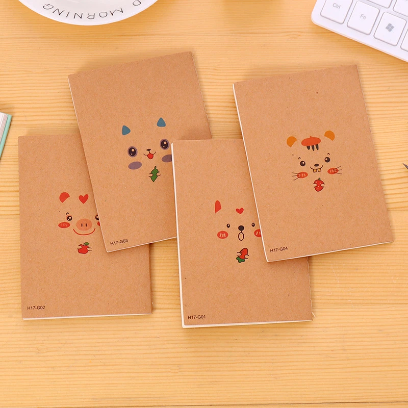

DL Kraft paper back to the ancient 64K Mini Pocket Notebook Blank inner page car line gift small gift learning stationery book