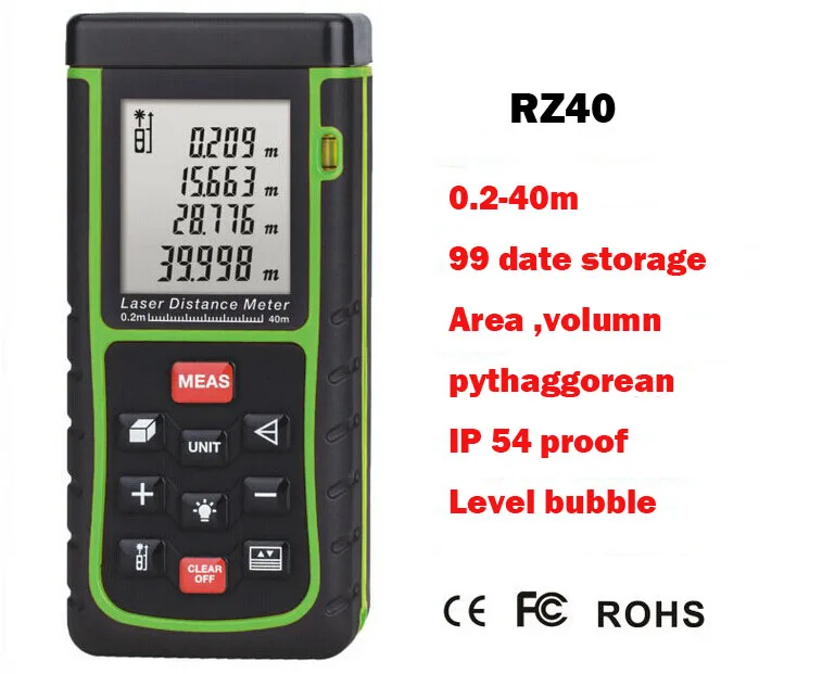 High precision laser distance measuring instrument,RZ40 40m laser