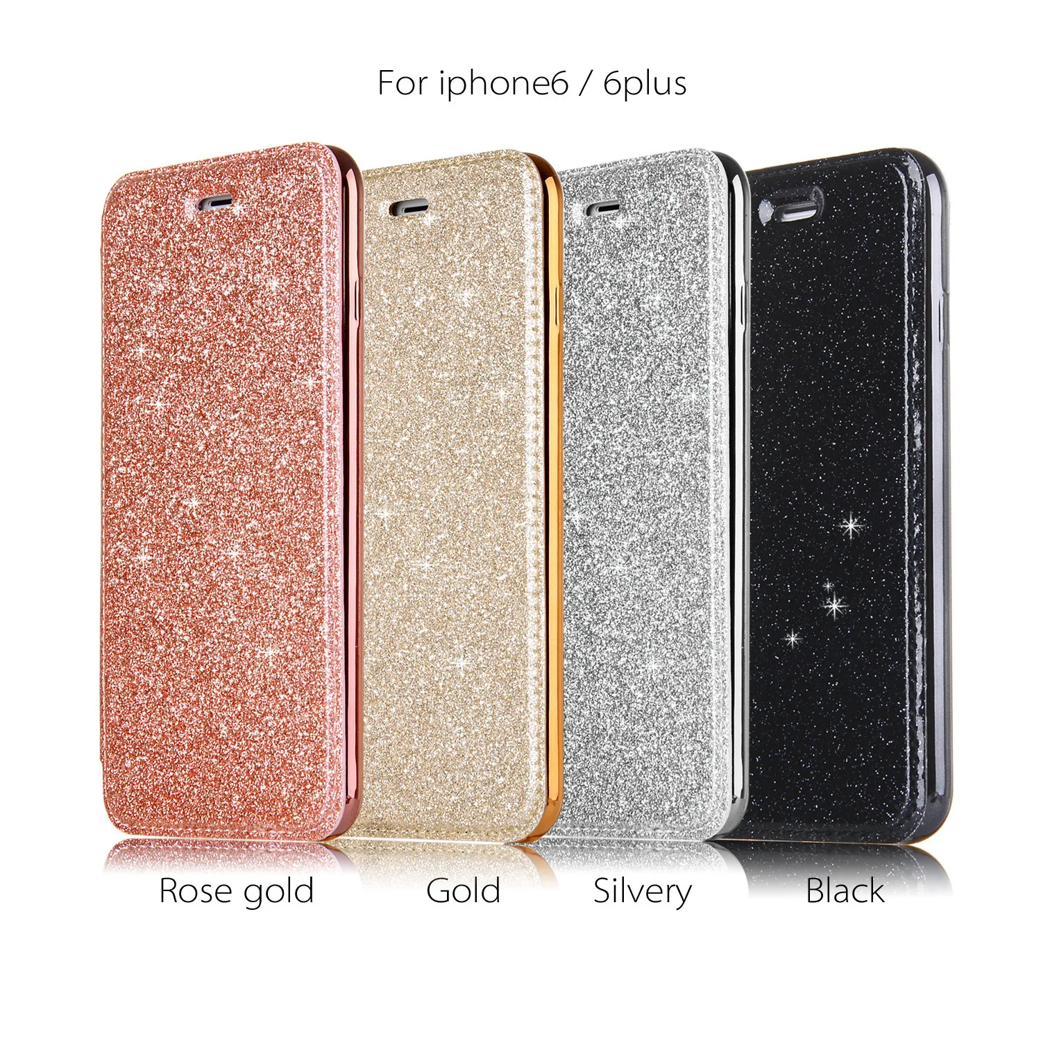 Jewelled Phone Case For Iphone 7 Case Iphone XR XS Max 8 6S Plus Glitter With Card Pocket Leather Back Cover For Iphone X Case