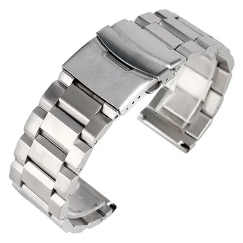

20mm Stainless Steel Solid Links Straight Ended Watch Band Strap correa cinturino
