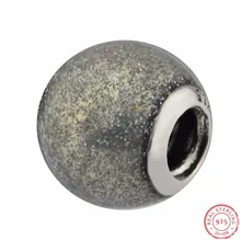 Ослепительный серебристый блестящий шарик с покрытием Бусины для женщин ювелирных изделий DIY Fit PANDORA Подвески Серебро 925 FL608C