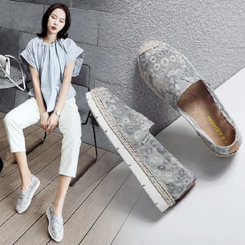

2019 summer new versatile flat canvas one pedal lazy fisherman single shoes
