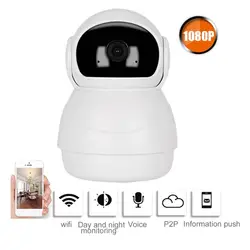 LESHP Беспроводная ip-камера Wifi 1 080 P домашняя камера видеонаблюдения 360 градусов Поддержка ночного видения 128 ГБ