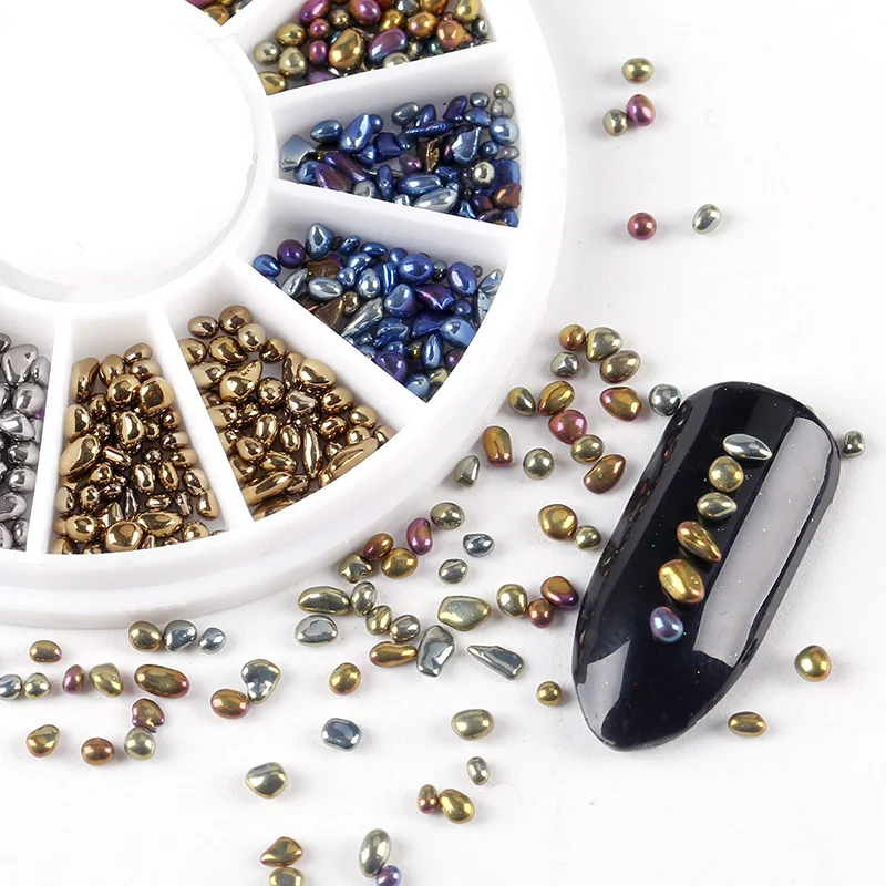 

12Color/box Small Chameleon Irregular Beads Rhinestone For Nail Art Decorations Stones DIY Manicure