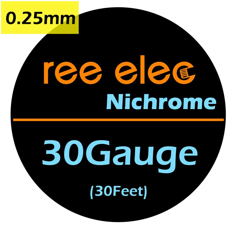 REE ELEC 10 м/рулон нихромовый нагревательный провод для Rda Rta атомайзер электронная сигарета Ni80 сопротивление провода катушки Vape аксессуары - Цвет: Nichrome 30Gauge