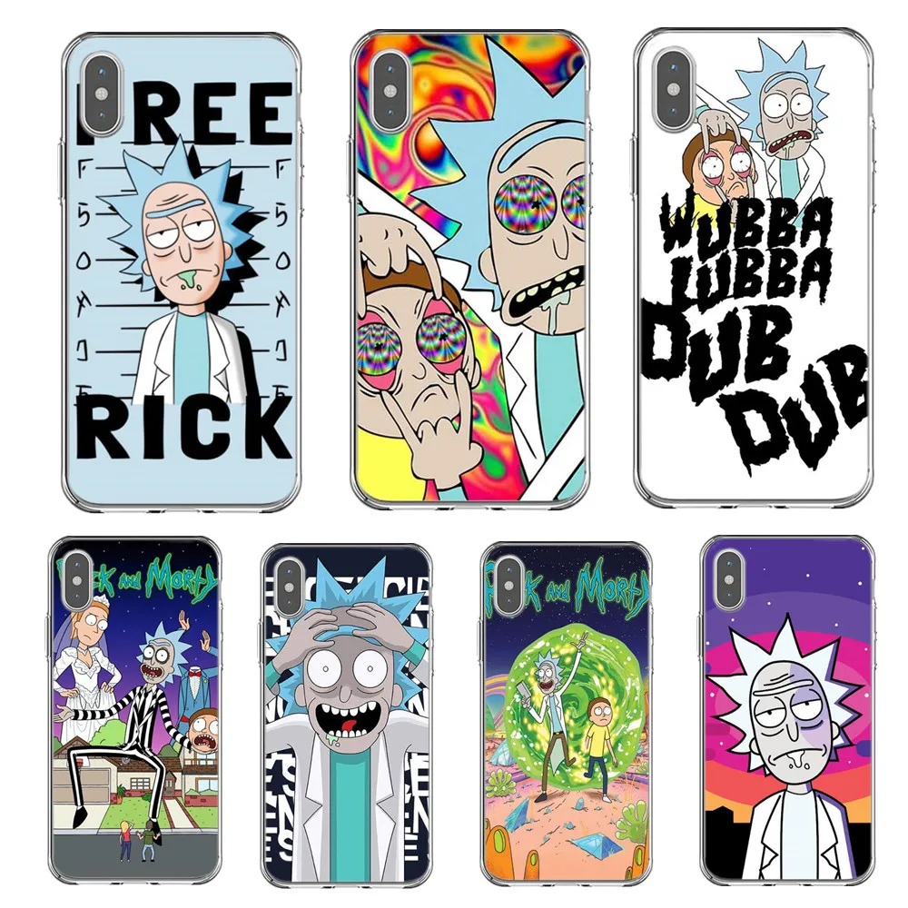 Rick And Morty Phone Case Cover For iPhone X 8 8Plus 7 7Plus 6 6S Plus