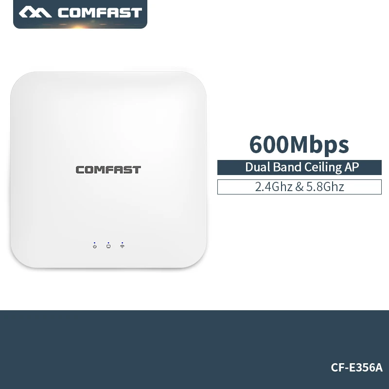 

600Mbps Wireless Access Point Router High Power 2.4G/5G Ceiling AP Router 802.11ac Wifi Repeater Wifi Extender 1 WAN RJ45 RESET