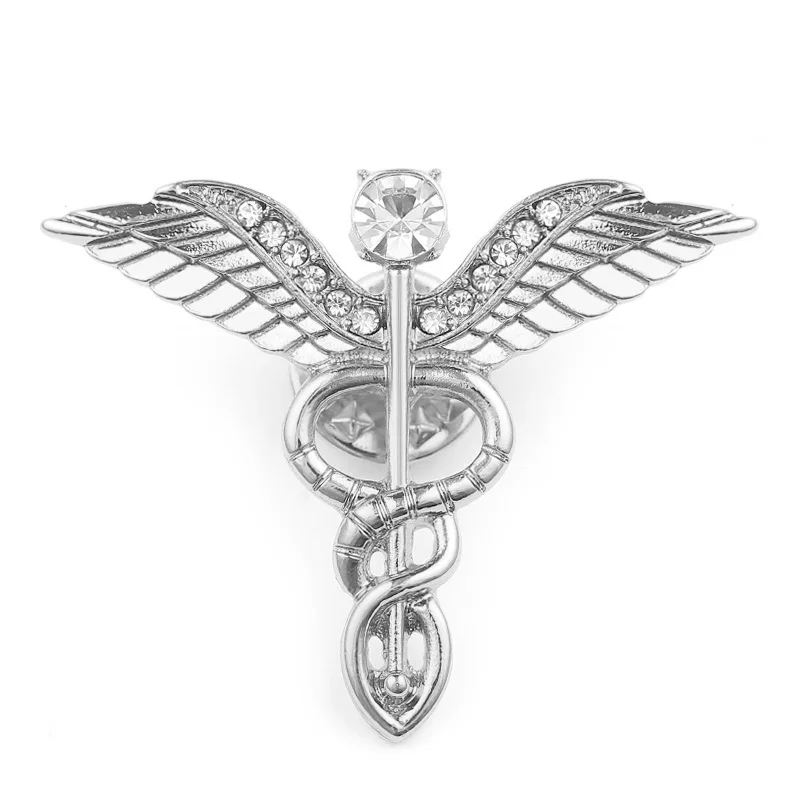 Золотой цвет клипса Caduceus медицинские ювелирные изделия подарок для доктора