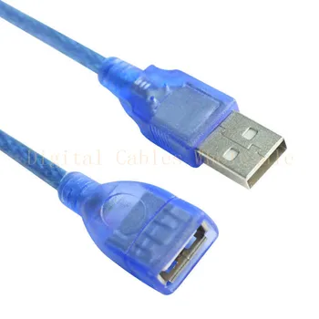 

Free Shipping 10PCS/lot 5ft 10ft 16ft USB 2.0 A/A Male to Female Extention Cable 1.5M 3M 5M Blue