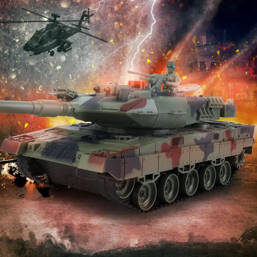 1:24 пластик RC Танк Игрушка пульт дистанционного управления Детская имитация