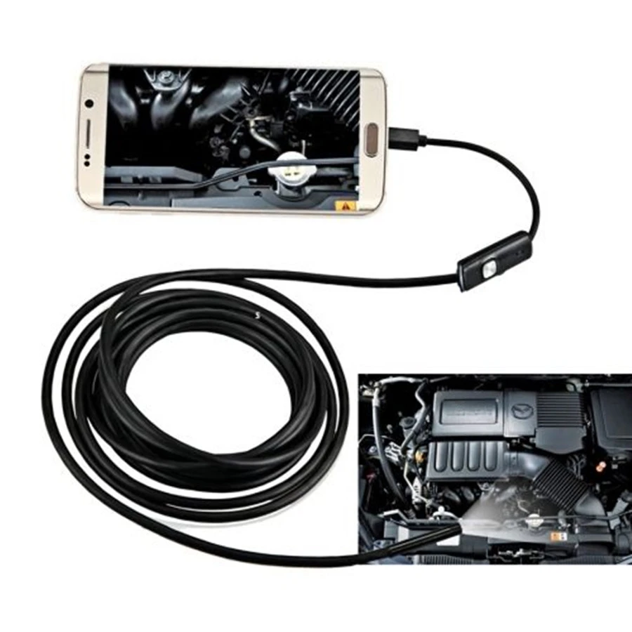 1280*720P Endoscope Camera 8mm Lens Flexible Wire Android USB Endoscope Waterproof Led Light Inspection Camera best wireless security camera system