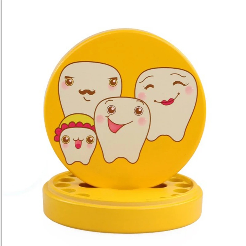 Волосы малыша Силиконовая зубная щетка для малышей контейнер для хранения деревянный зуб счастливого Нового сувенир-Подарок для ребенка для хранения молочных зубов чехол деревянный емкость для хранения вставной челюсти