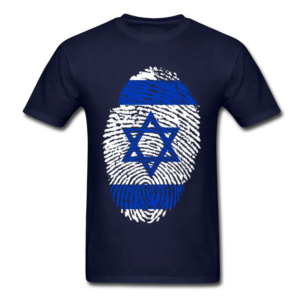 Israel Flag Fingerprint_navy