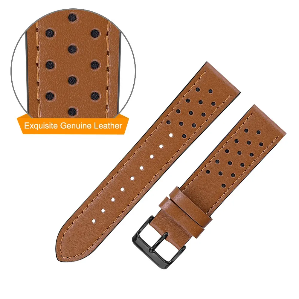 Unisex Fashion PU Leather Watch Band Strap for Samsung Gear Sport S4 Smart Watch Replacement Wrist strap leather Bracelet 20mm