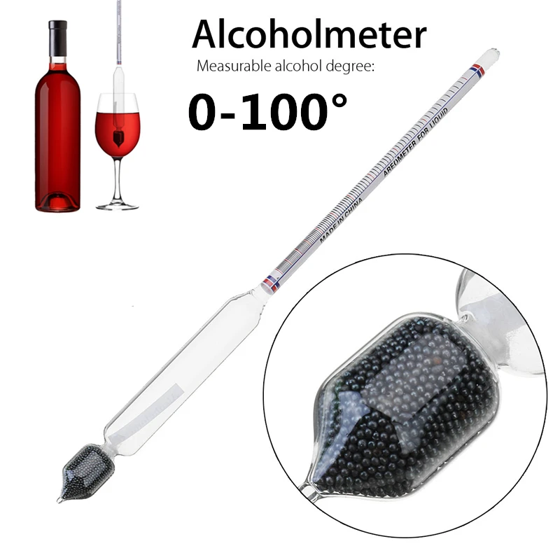 

ZEAST Proof & Tralle Hydrometer Alcohol Meter Distilling Testing Spirit Scale 0 - 100% Tester Vintage Tools