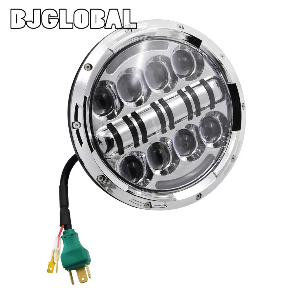 

HL-040 7" 80W LED Headlights Kit H4 H13 Hi/low Beam Auto Headlight With Angle Eye For Jeep Wrangler JK TJ for Hummer Defender