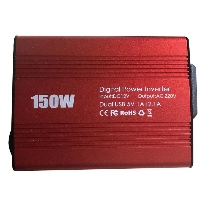 150W Car Power Inverter DC 12V to 110V AC Charger Adapter with USB Port Charger Travel Portable Converter fo