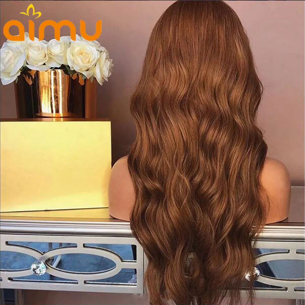 Flash Deal 13x6 Bleached Knots 250% Lace Front Human Hair Wigs Pre Plucked With Baby Hair Deep Part Auburn #30 Brazilian Remy Wavy Lace Wig 3