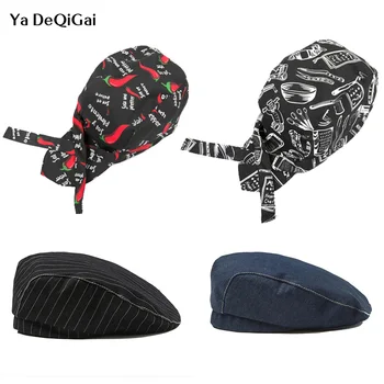 

High Quality Wholesale Pirate Chef Waiter Hat Food Service Hotel Restaurant Canteen Bakery Cooking Caps Cooker Workwear Uniform