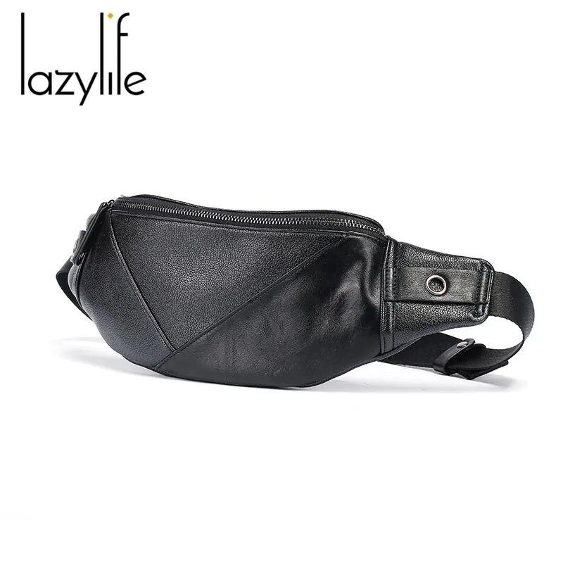LAZYLIFE мужская повседневная функциональная поясная сумка, поясная сумка для мужчин, сумка для денег, телефона, поясная сумка, сумка на плечо, поясная сумка - Цвет: Black