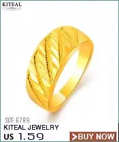 KITEAL 24k цвет золотистый; Размеры 6, 7, 8, 9, женские обручальные кольца в простом стиле цвет чистого золота ANEL de Ouro ювелирные изделия