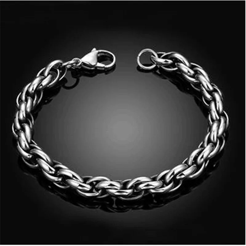 Newest Fashion Jewelry 925 Sterling Silver Rope Chain Charm Bracelets & Bangles of Cubic