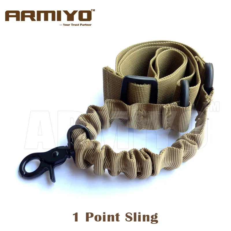 

Armiyo Tactical 1 Point Gun Sling Bungee Airsoft Shoulder Strap Hook Nylon Belt Swivel Attach Hunting Accessories