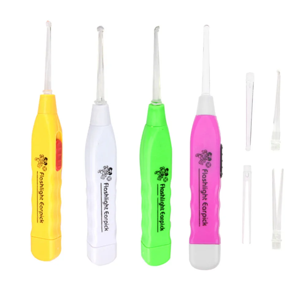 

1 pcs Ear Wax Remove Ear pickLED Flashlight EarPick Cleaner Tool Curette Electric ear cleaner cleaning device dig ear massage